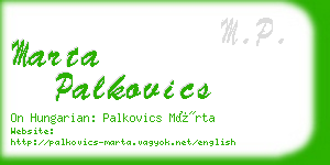 marta palkovics business card